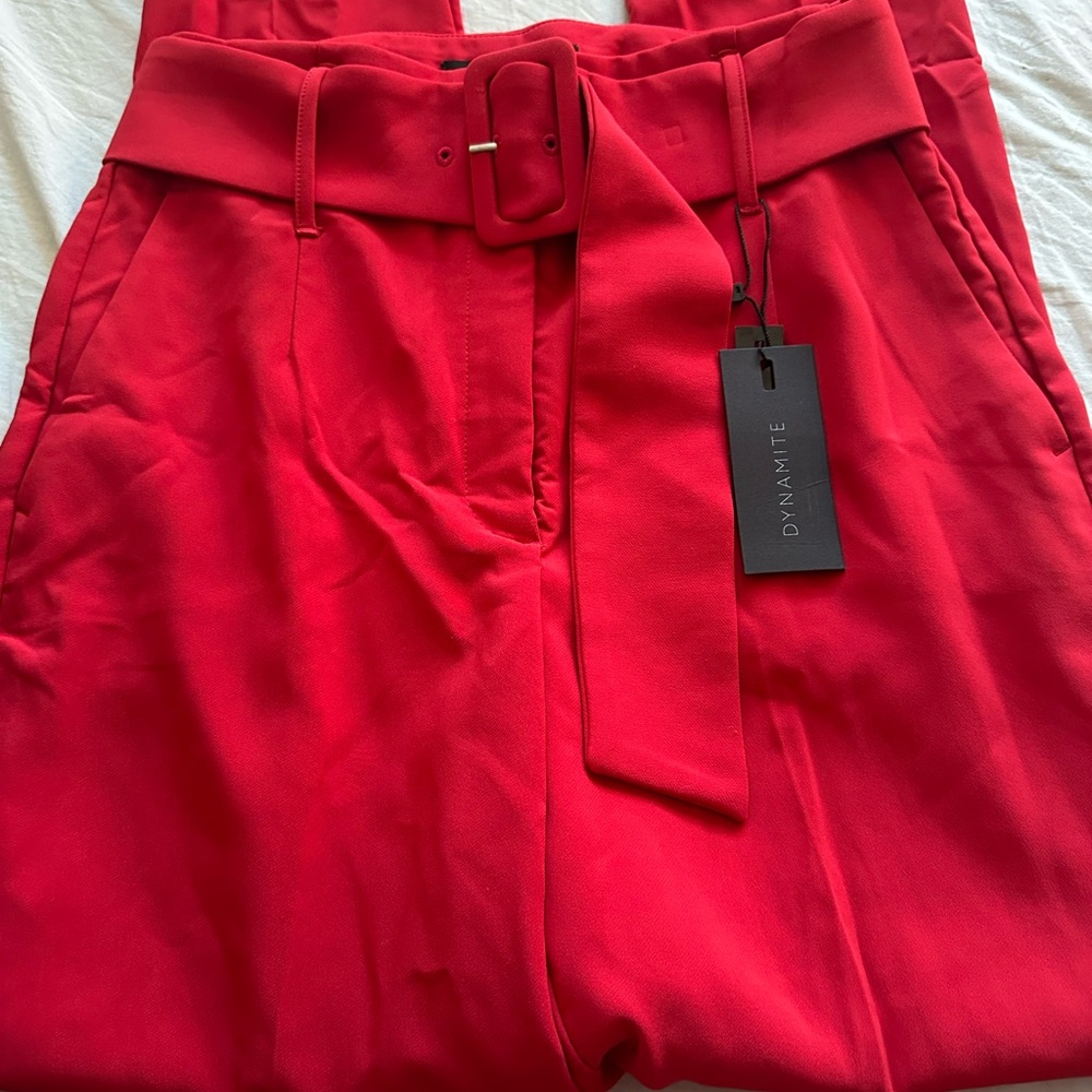Dynamite Scarlet Cigarette Pants